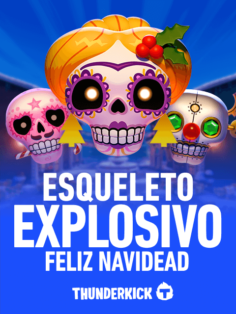 Esqueleto Explosivo Feliz Navidead